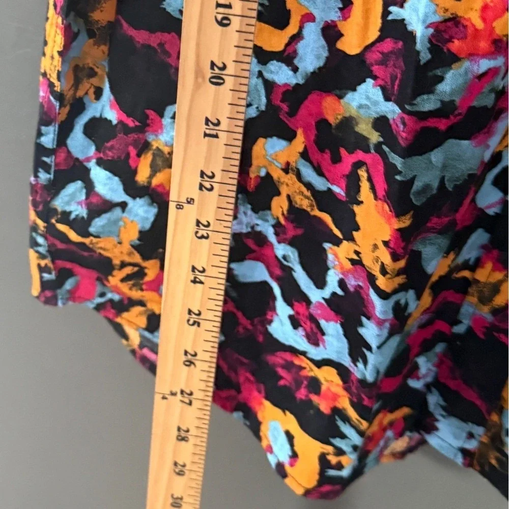 LRG Mens‎ Abstract Camo Button Down Shirt Short Sleeve Multi Color Cotton Skater